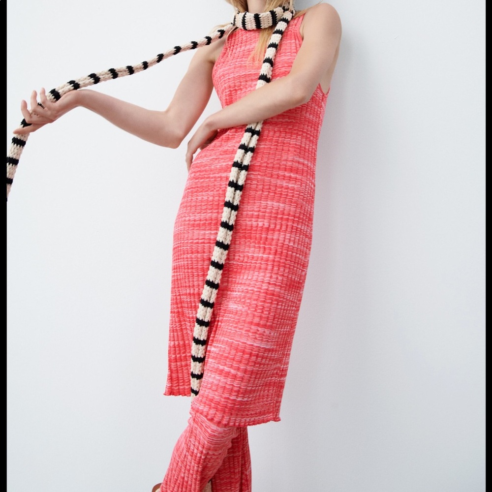 NWT Zara Sleeveless Open Back Knit Dress Sz M